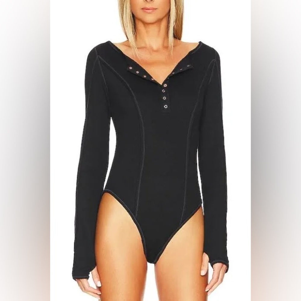 Free People Sloane Black Bodysuit size Small. New with tag